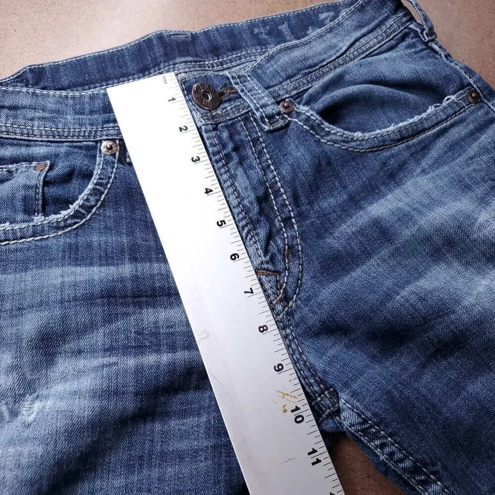 Silver Jeans Men 31 Blue 925 Series Zac Relaxed Fit Distressed Grunge Vintage